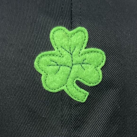 Hallmark Luck O The Irish Hat Adult One Size Adjustable Black Green Embroidered - Picture 2 of 11